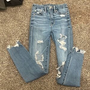 Blue American eagle skinny jeans